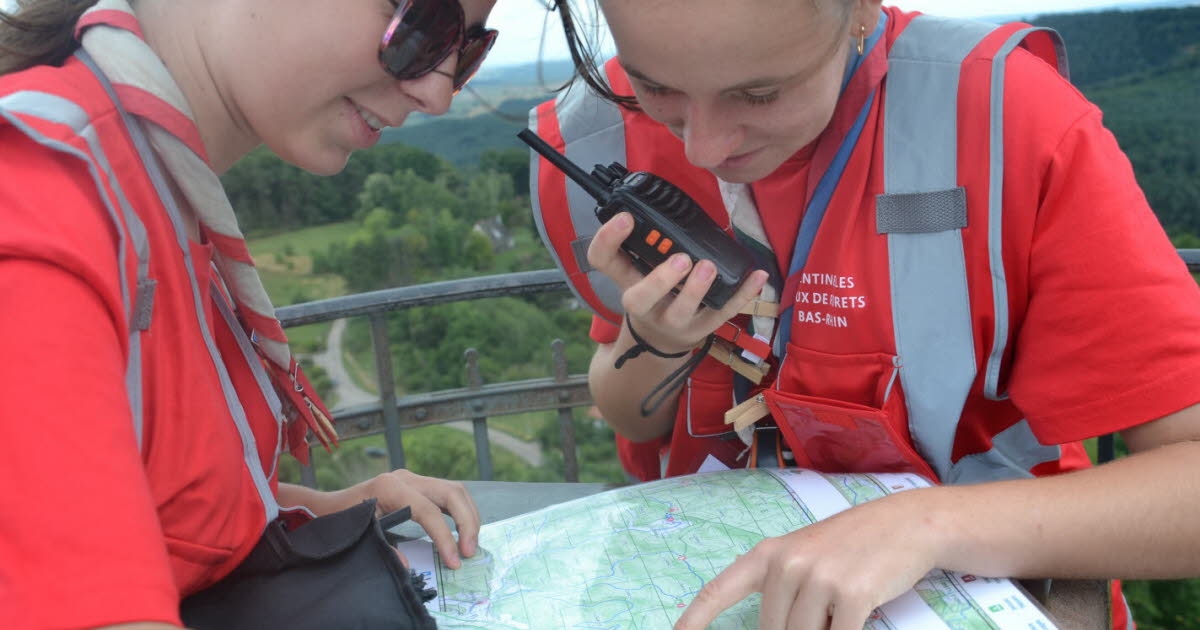 Lichtenberg. From the top of the castle, scouts keep an eye on the forest to prevent fires.