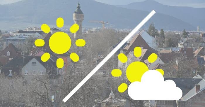 Alsácia Central. Clima: Nuvens devem aparecer esta tarde