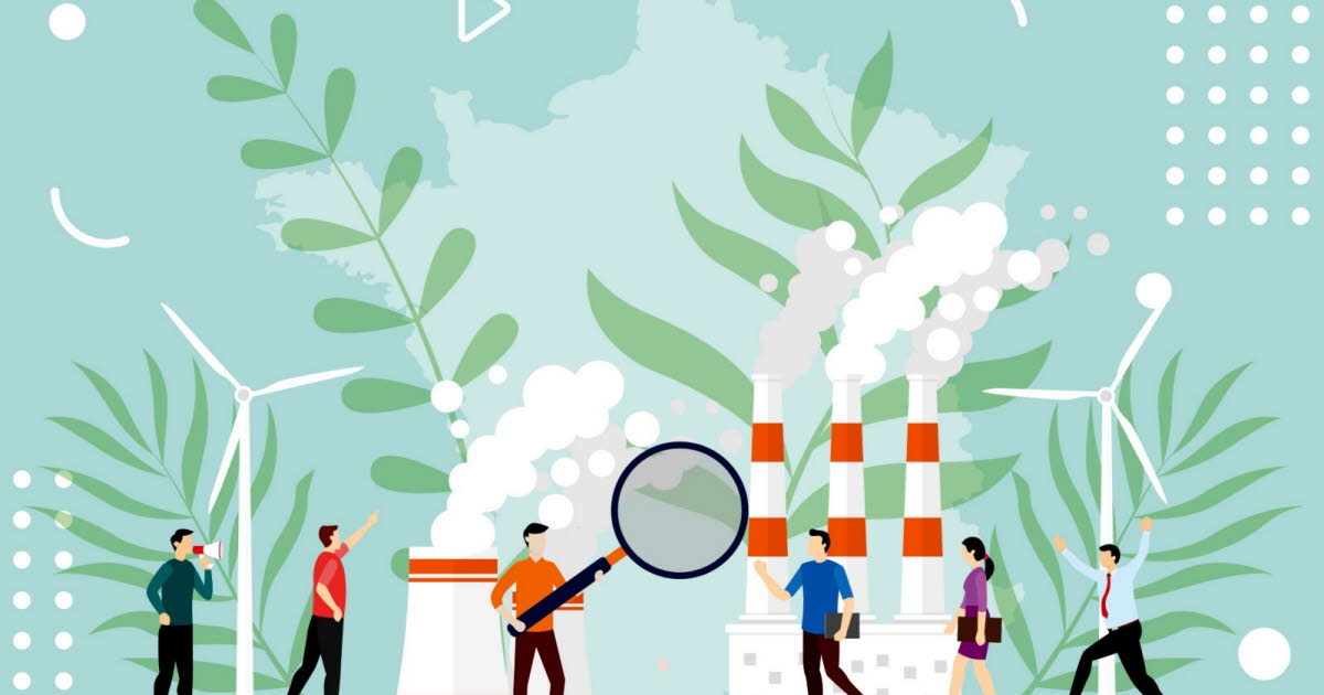 Infographic. Klimaatverandering, koolstofneutraliteit: inzicht in de ecologische uitdaging in Frankrijk.