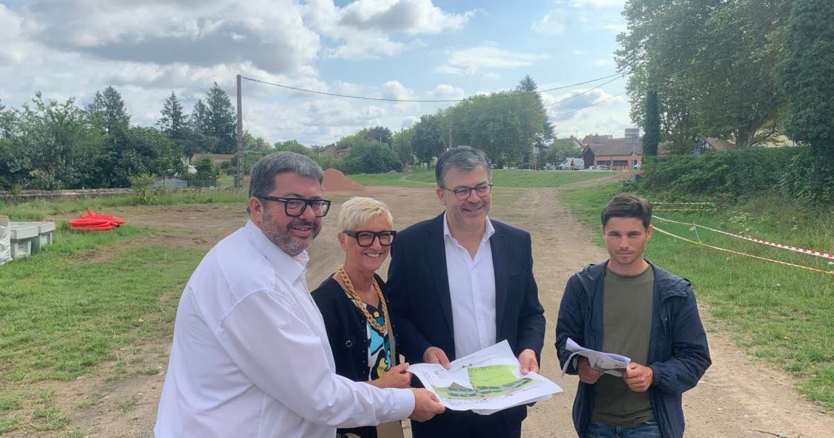 Digoin. Rozpoczęcie prac nad przyszłą strefą wspólnych przejazdów w celu dokończenia przebudowy Avenue des Platanes.