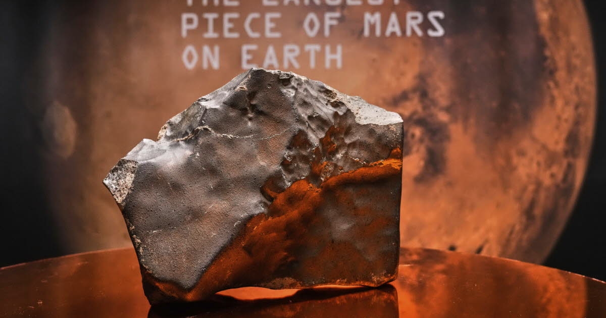 Espaço. O maior fragmento de Marte já encontrado na Terra está sendo leiloado.