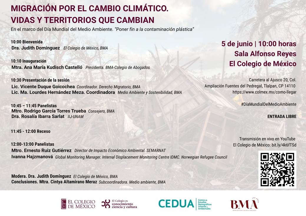 El Colegio de México analiza el vínculo entre migración y cambio climático en el Día Mundial del Medio Ambiente