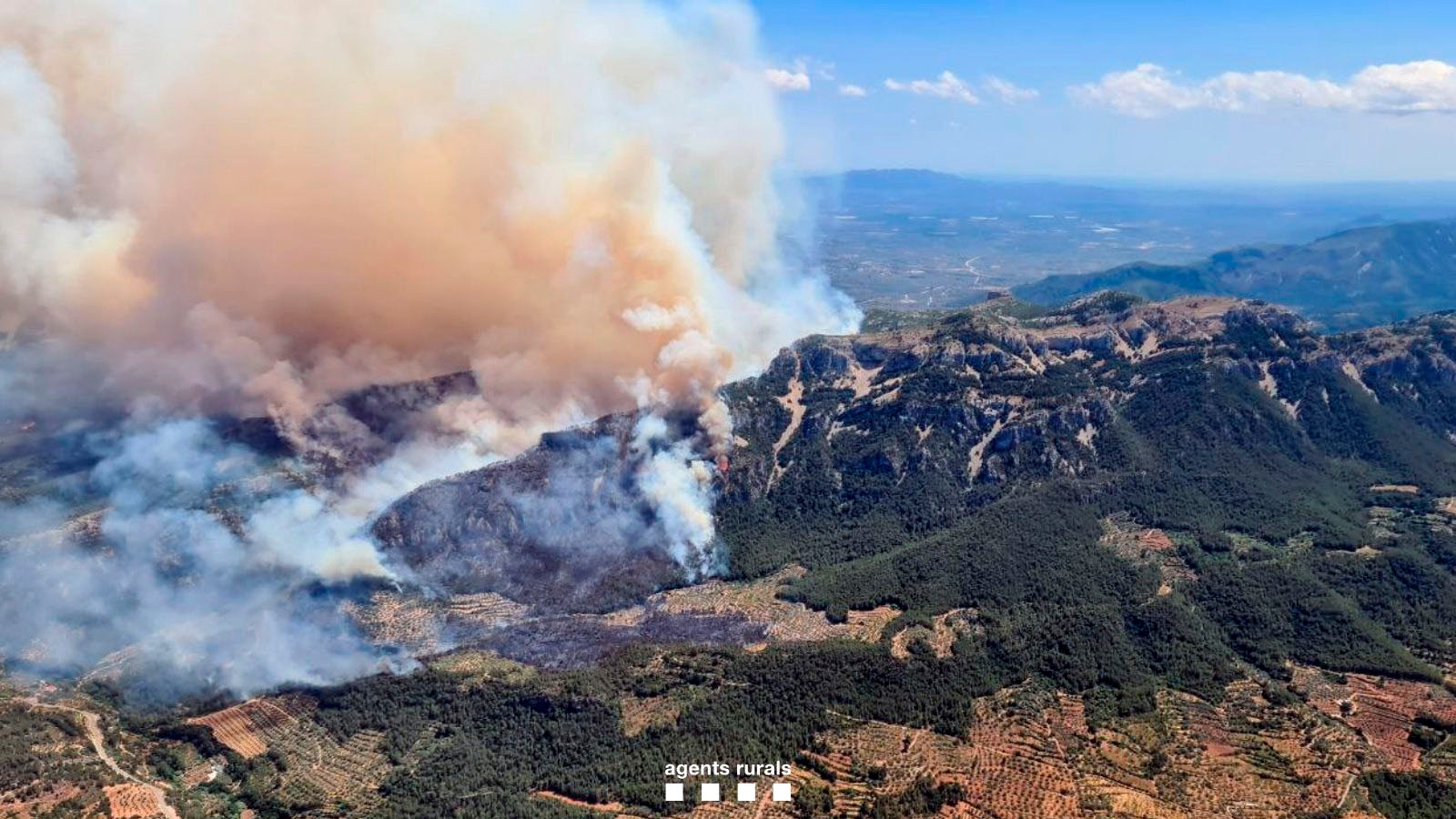 Das Feuer in Paüls ist nach einer intensiven Nacht der Brandbekämpfung immer noch aktiv.