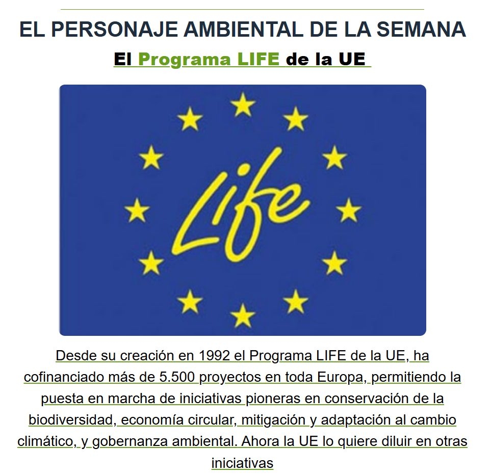 The environmental figure of the week is environmental activist and communicator Jose Vicente Barcia.