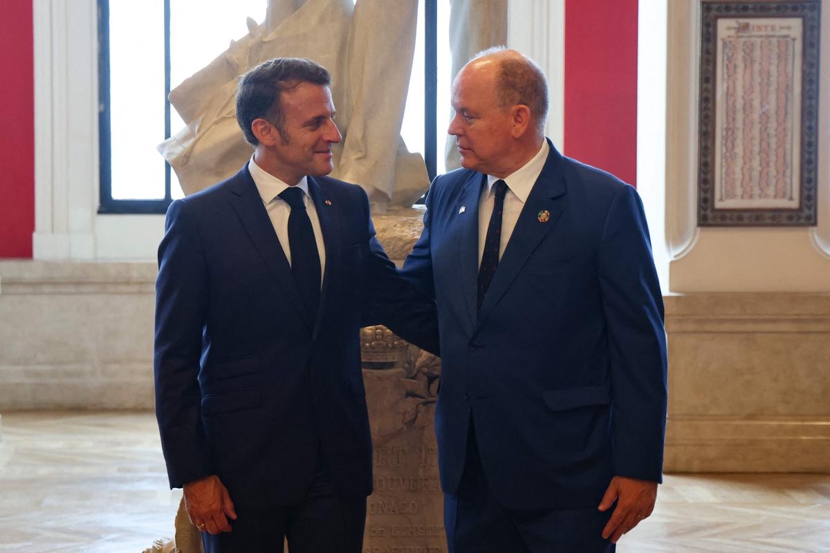 "No hay países pequeños": durante una visita a Mónaco, Emmanuel Macron elogia un estado de "grandes batallas" por los océanos
