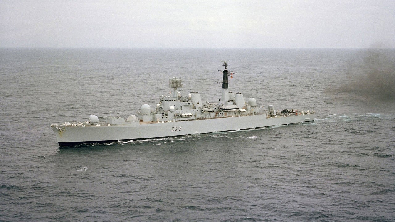 British warship in Izmir with its poison!