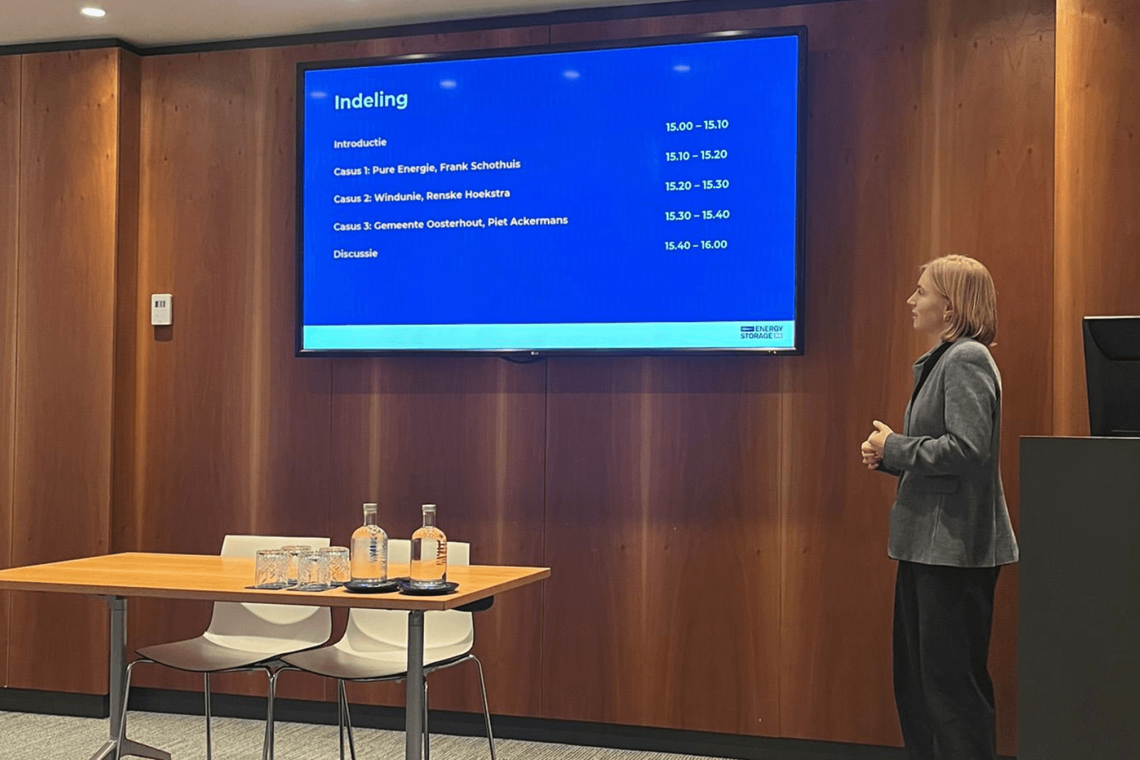 A Energy Storage NL está em negociações com municípios sobre armazenamento de energia.