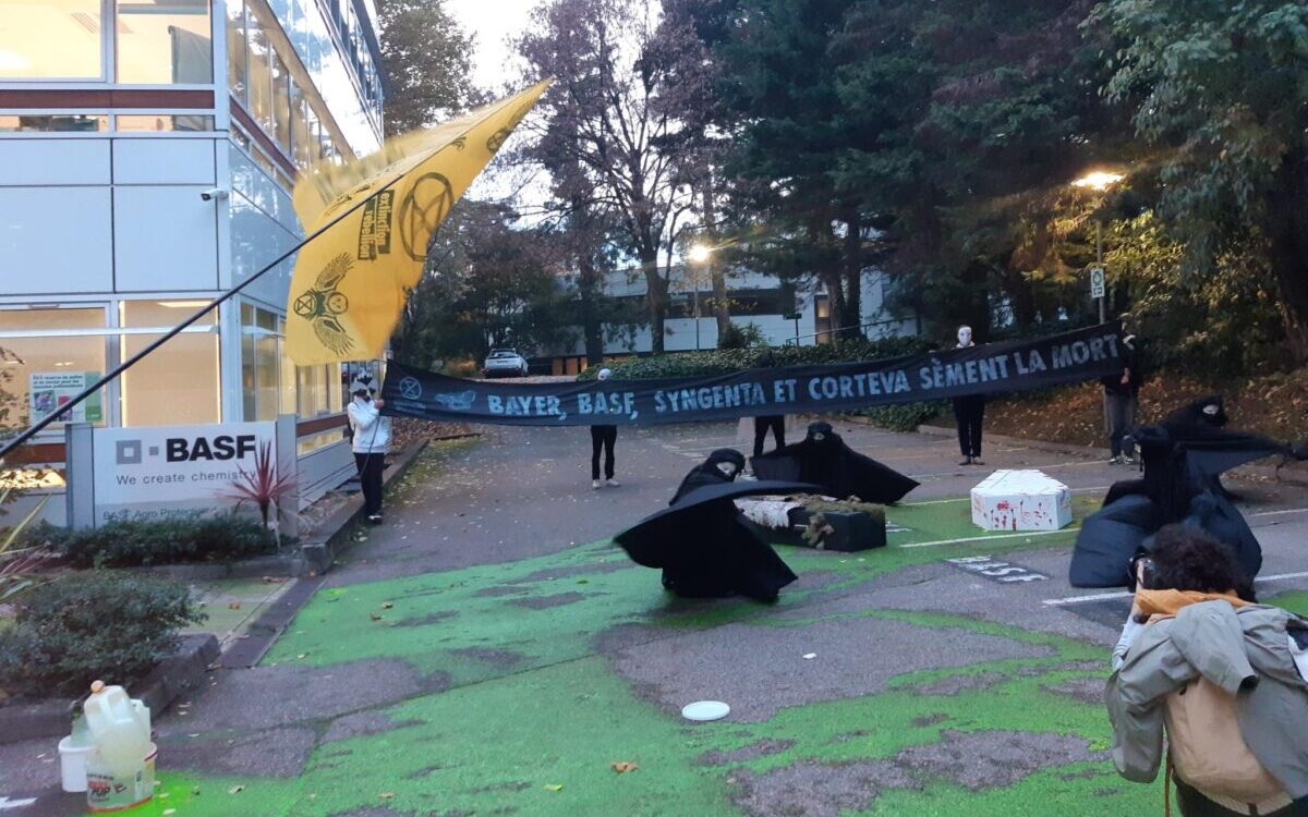 "Mass poisoning": near Lyon, Extinction Rebellion stages a protest in front of BASF headquarters